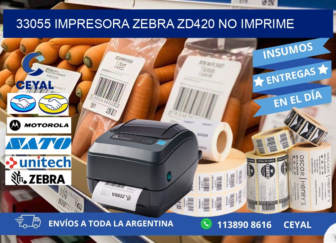 33055 Impresora Zebra ZD420 no imprime