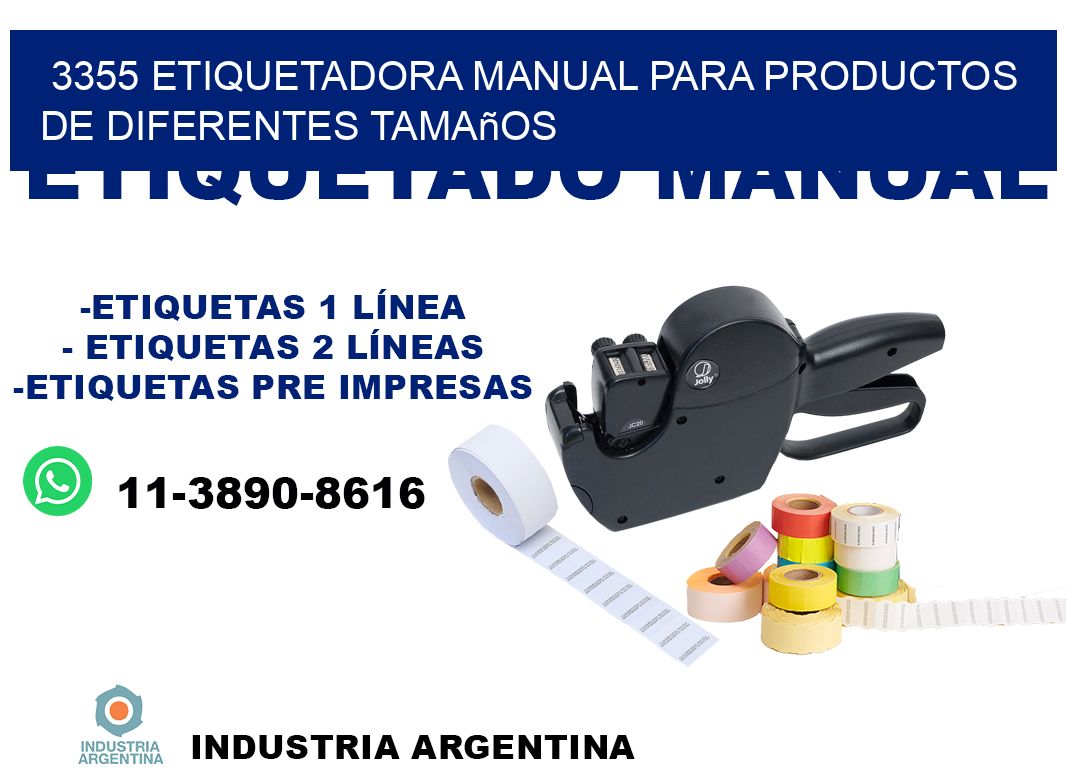 3355 etiquetadora manual para productos de diferentes tamaños