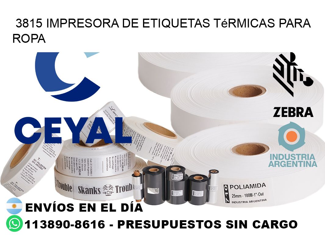 3815 impresora de etiquetas térmicas para ropa