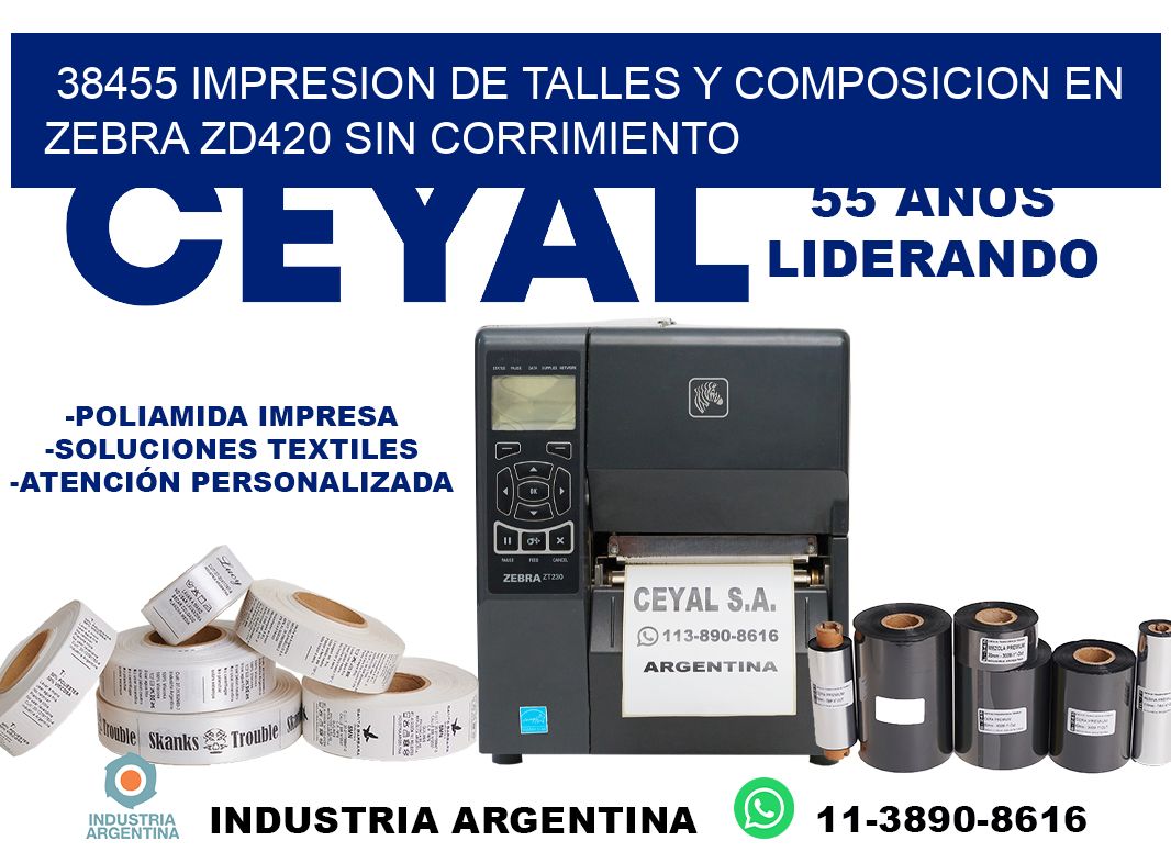 38455 impresion de talles y composicion en zebra zd420 sin corrimiento