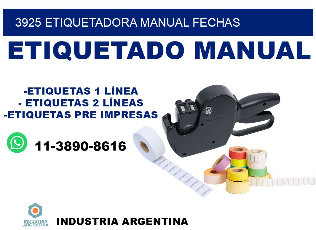 3925 etiquetadora manual fechas