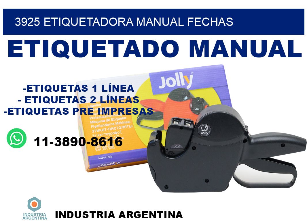 3925 etiquetadora manual fechas