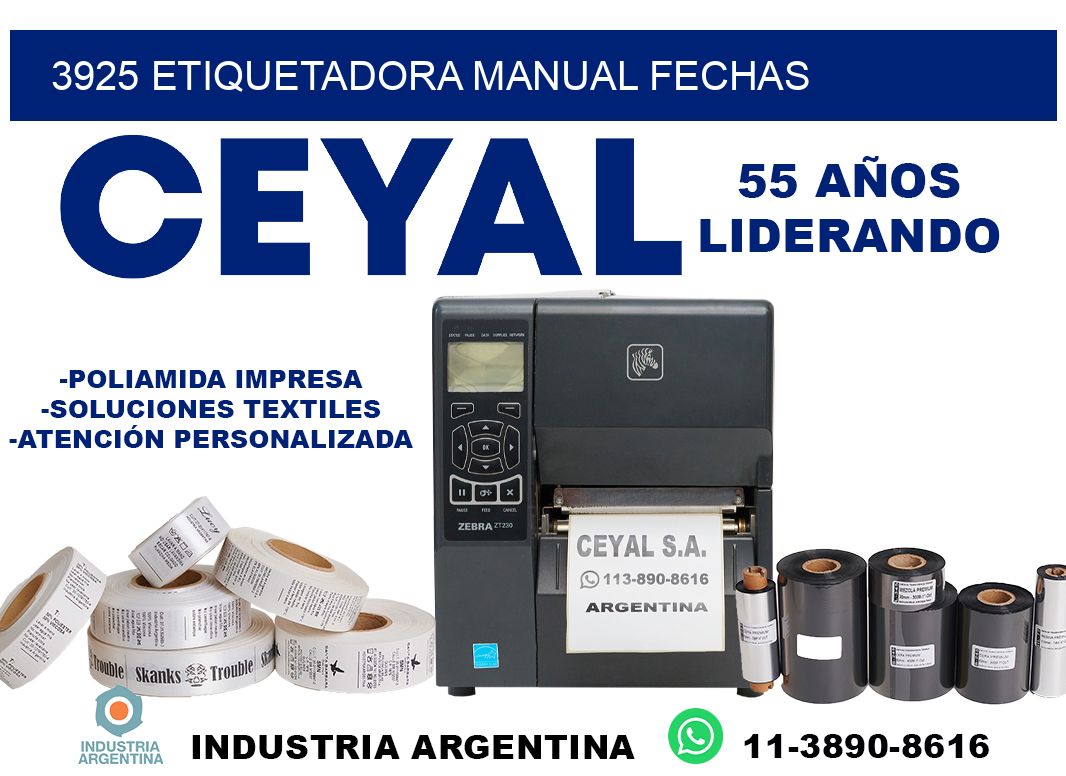 3925 etiquetadora manual fechas
