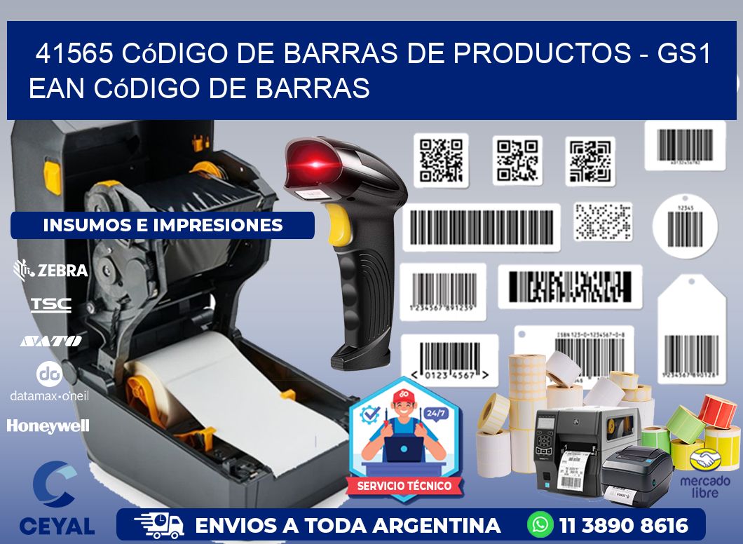 41565 Código de Barras de productos - GS1 ean Código de Barras