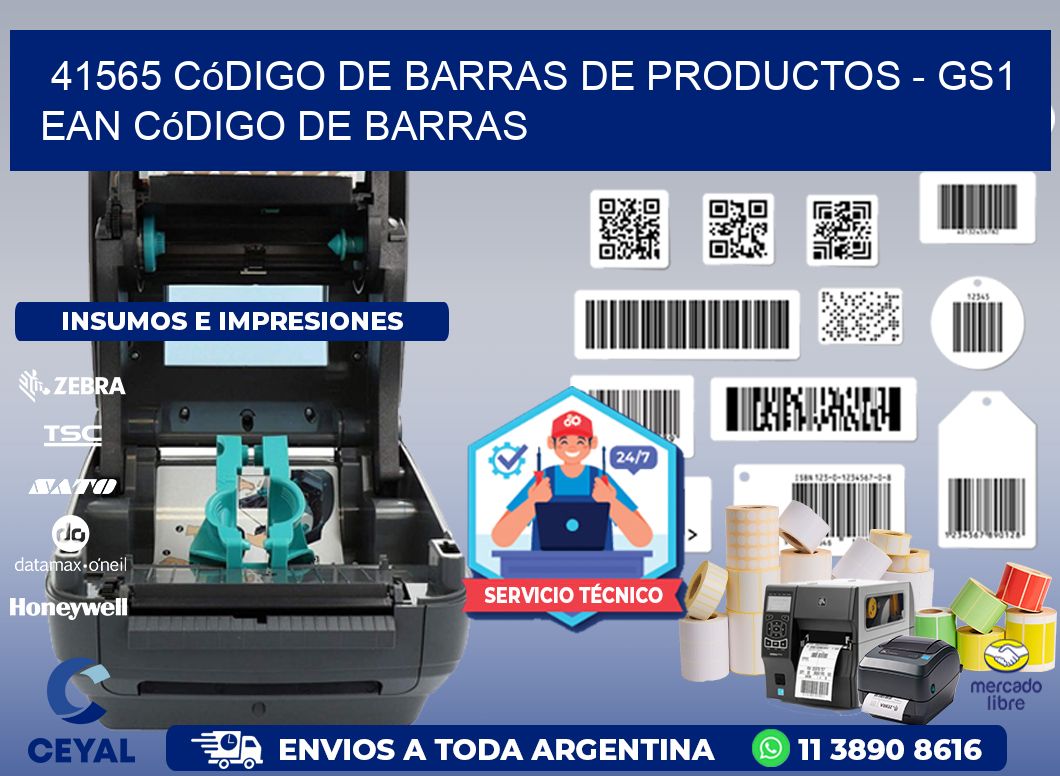 41565 Código de Barras de productos - GS1 ean Código de Barras