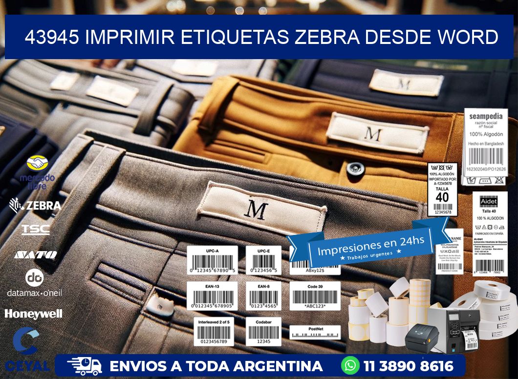 43945 imprimir etiquetas zebra desde word