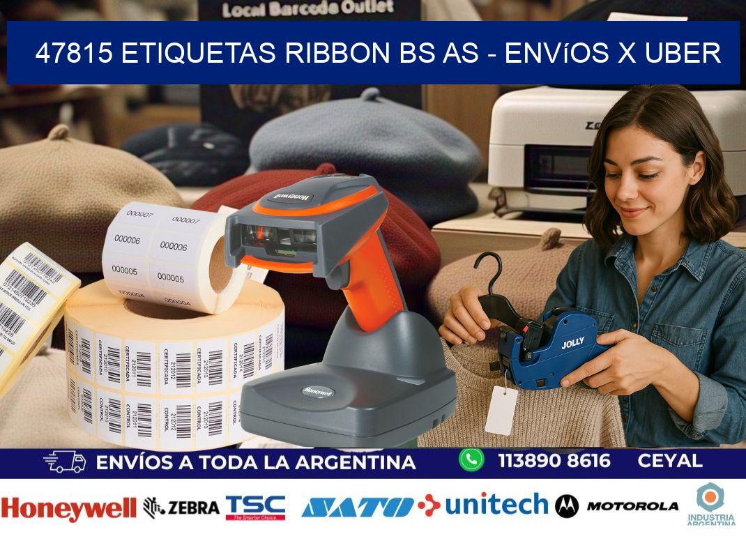 47815 etiquetas ribbon bs as - envíos x uber