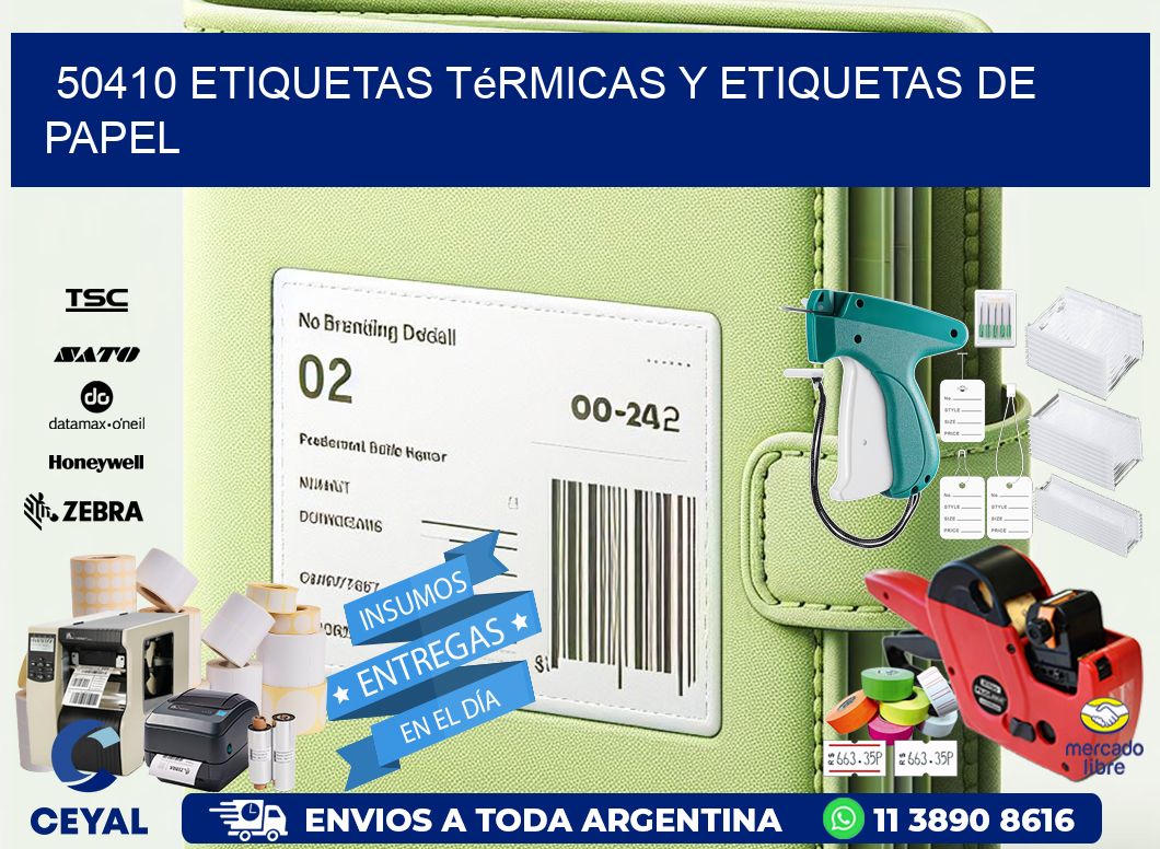 50410 etiquetas térmicas y etiquetas de papel
