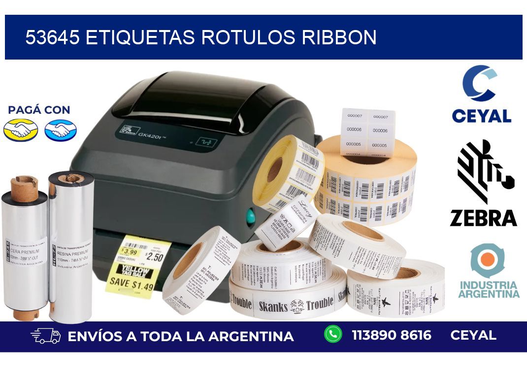 53645 Etiquetas rotulos ribbon