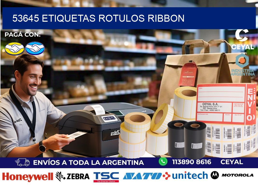 53645 Etiquetas rotulos ribbon
