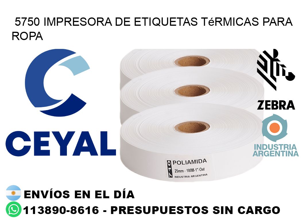 5750 impresora de etiquetas térmicas para ropa