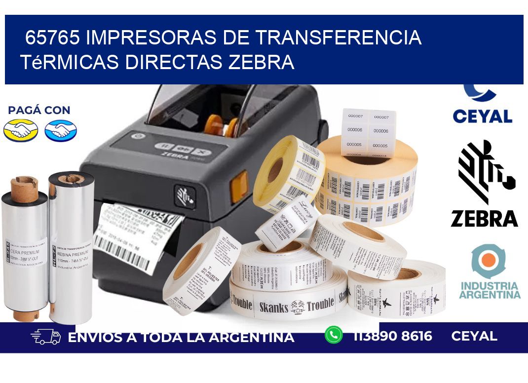 65765 impresoras de Transferencia térmicas directas zebra