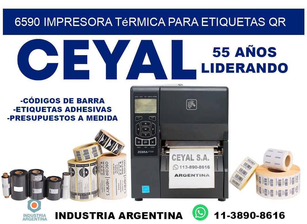 6590 impresora térmica para etiquetas QR