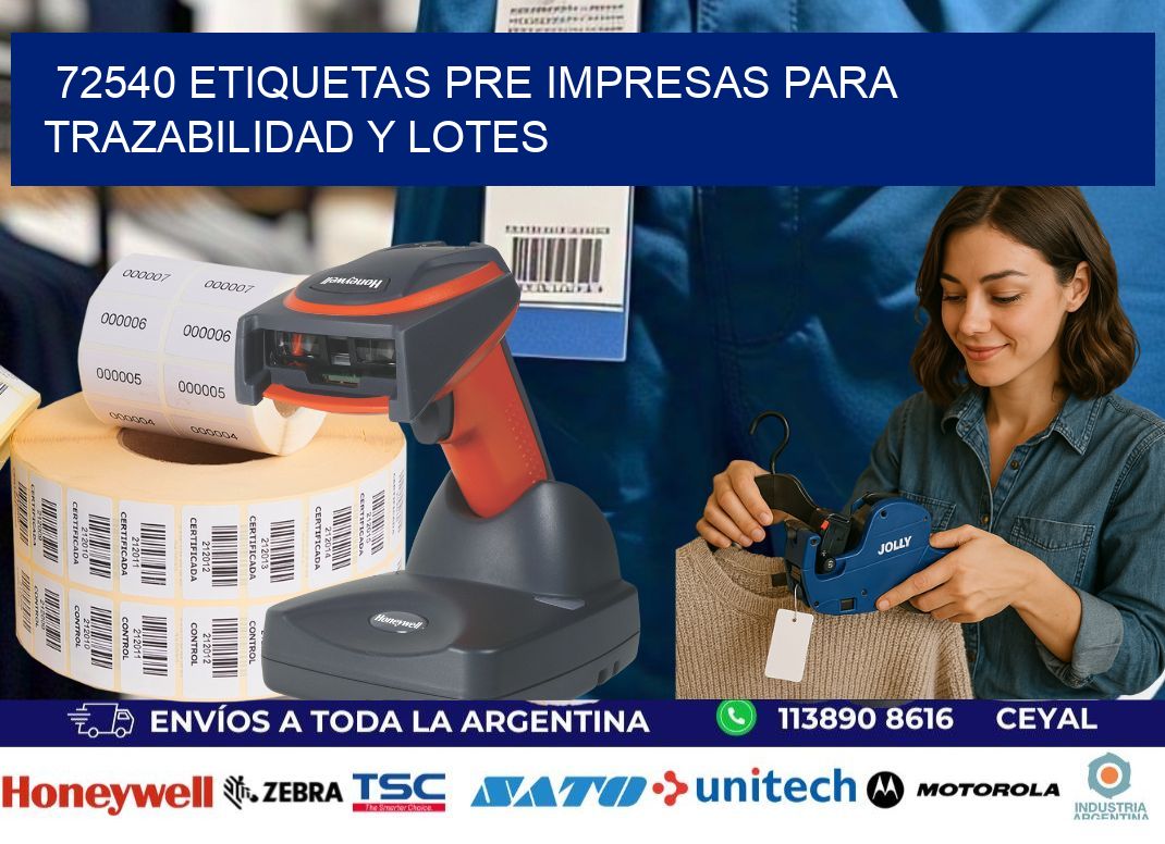 72540 etiquetas pre impresas para trazabilidad y lotes