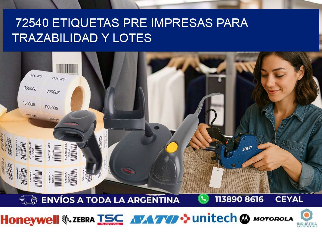 72540 etiquetas pre impresas para trazabilidad y lotes