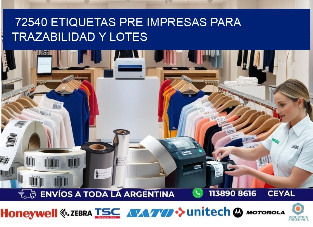 72540 etiquetas pre impresas para trazabilidad y lotes