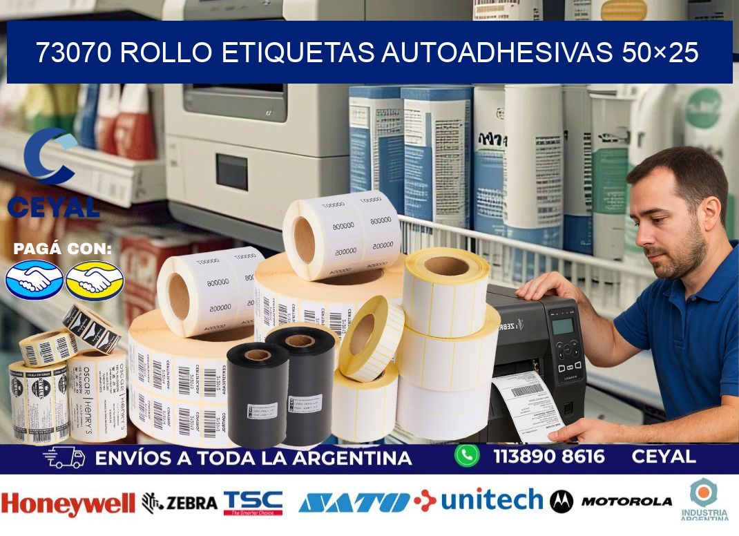 73070 Rollo Etiquetas autoadhesivas 50×25