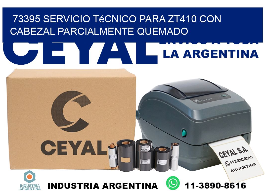 73395 servicio técnico para zt410 con cabezal parcialmente quemado