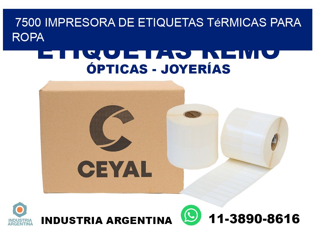 7500 impresora de etiquetas térmicas para ropa