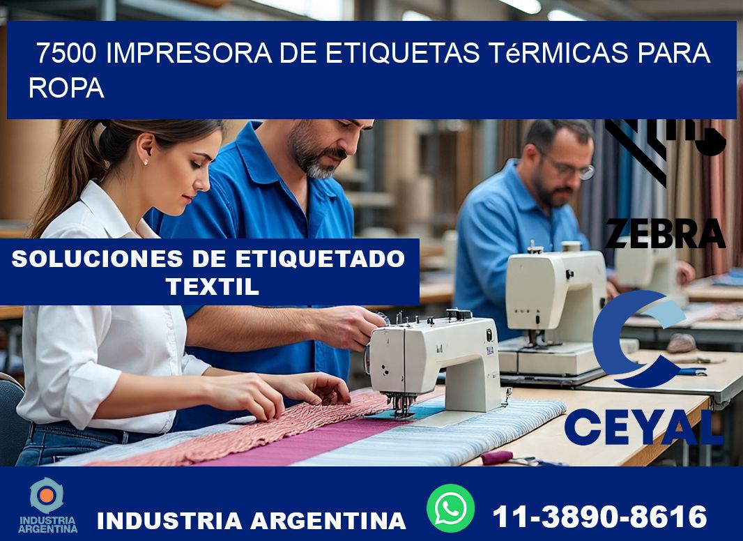 7500 impresora de etiquetas térmicas para ropa