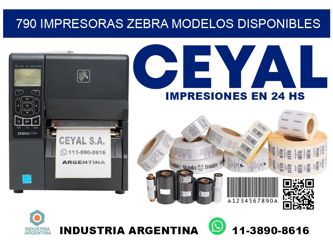 790 impresoras zebra modelos disponibles