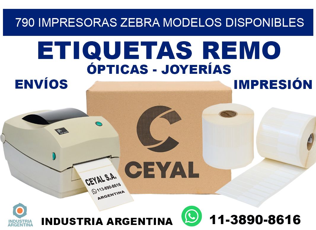 790 impresoras zebra modelos disponibles