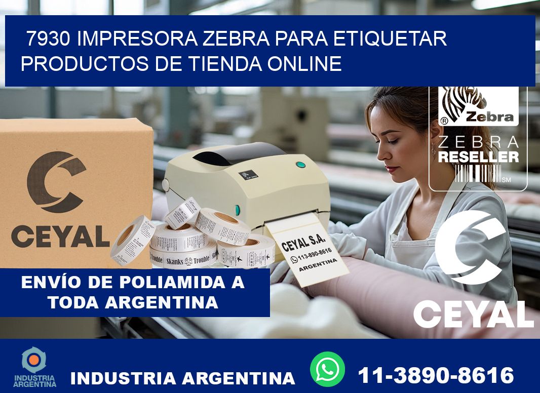 7930 impresora Zebra para etiquetar productos de tienda online
