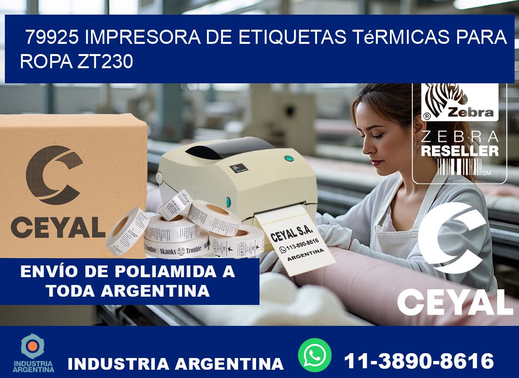 79925 impresora de etiquetas térmicas para ropa ZT230