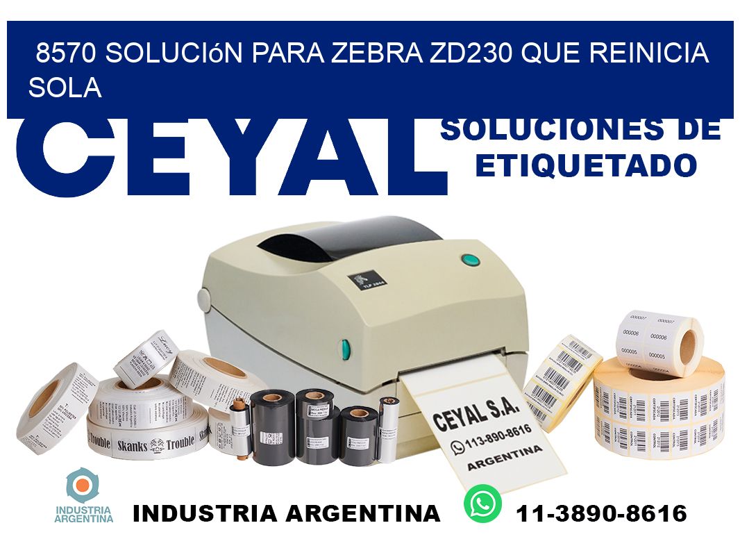 8570 solución para zebra zd230 que reinicia sola