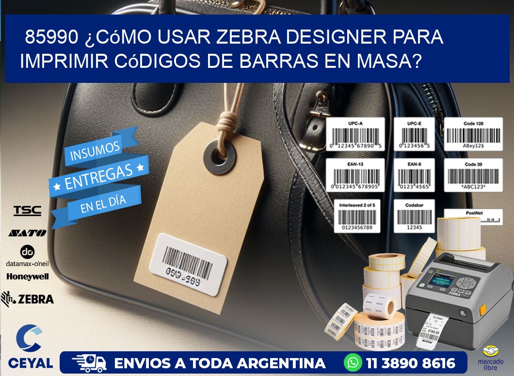 85990 ¿Cómo usar Zebra Designer para imprimir códigos de barras en masa?