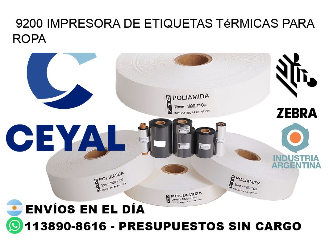 9200 impresora de etiquetas térmicas para ropa