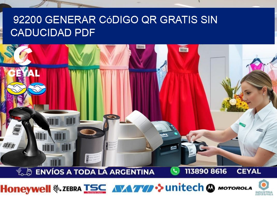 92200 Generar código QR gratis sin caducidad PDF