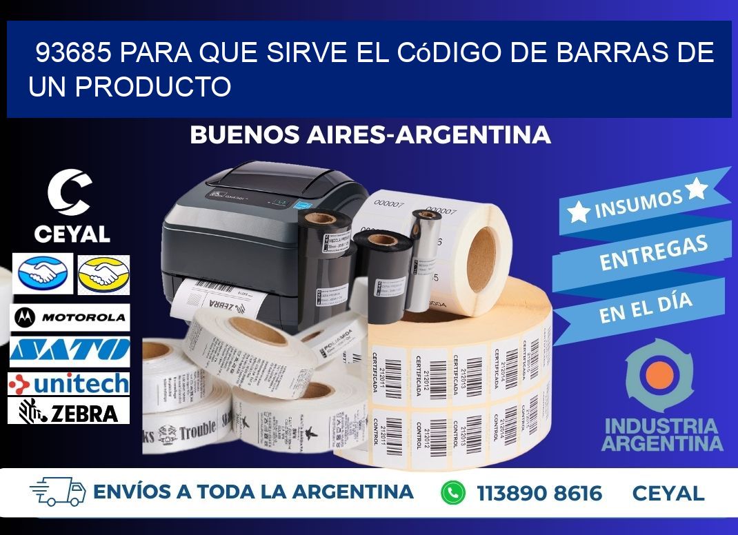 93685 Para que sirve el código de barras de un producto
