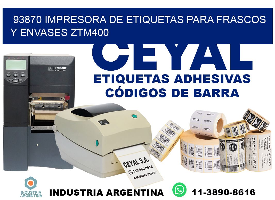 93870 impresora de etiquetas para frascos y envases ZTM400