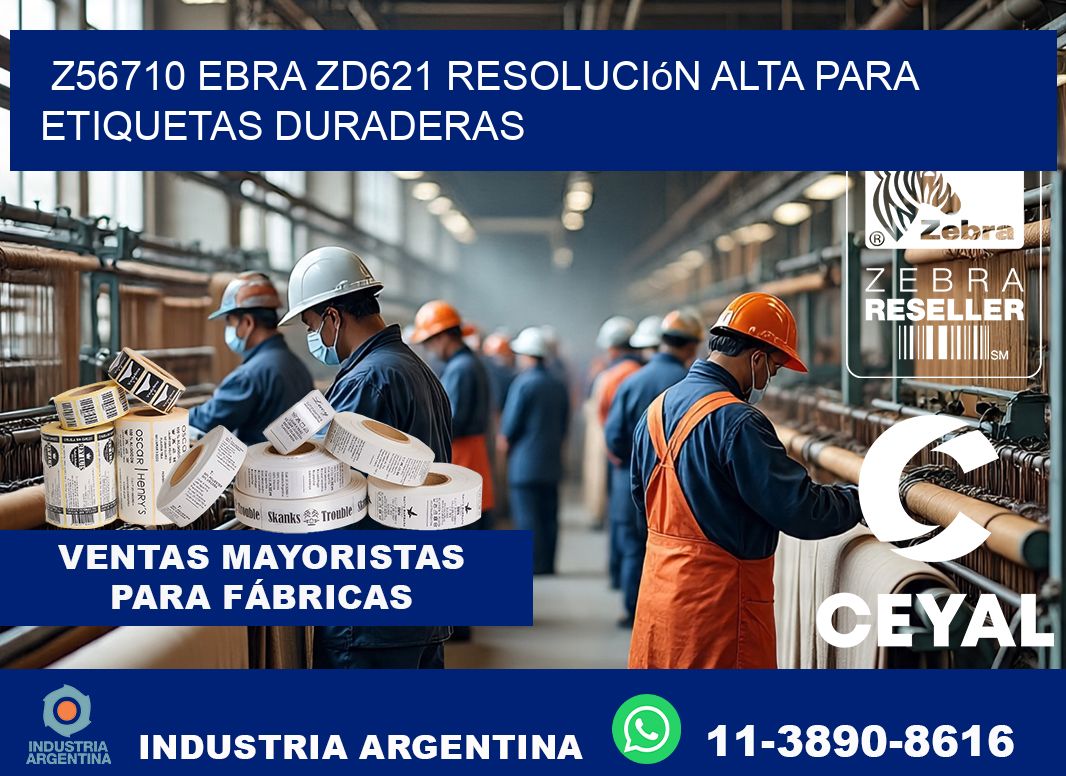 Z56710 ebra ZD621 resolución alta para etiquetas duraderas