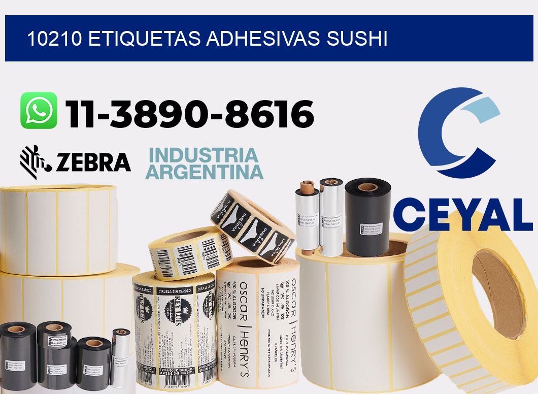 10210 etiquetas adhesivas sushi