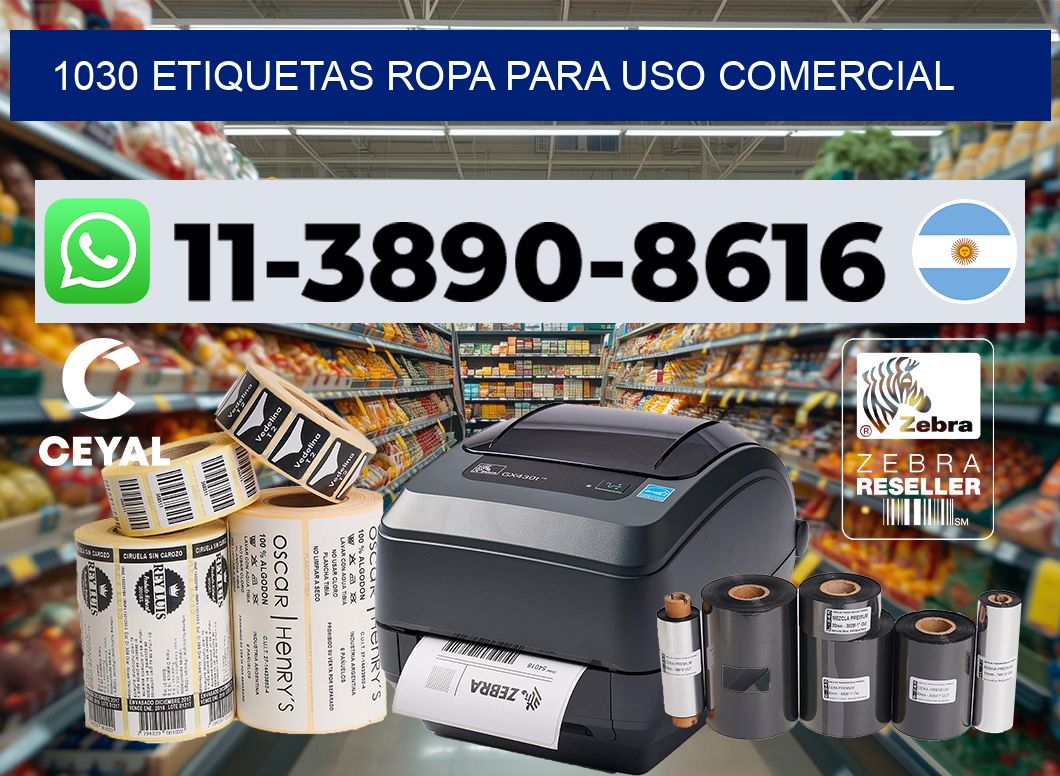 1030 Etiquetas ropa para uso comercial