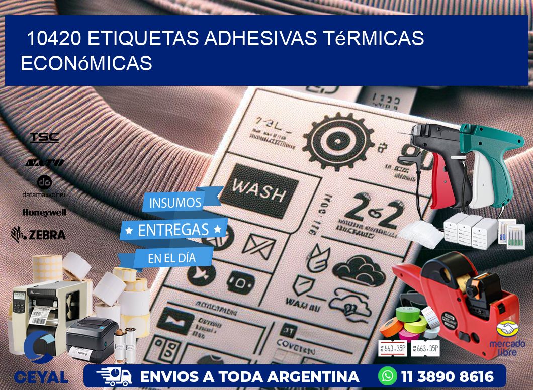 10420 etiquetas adhesivas térmicas económicas