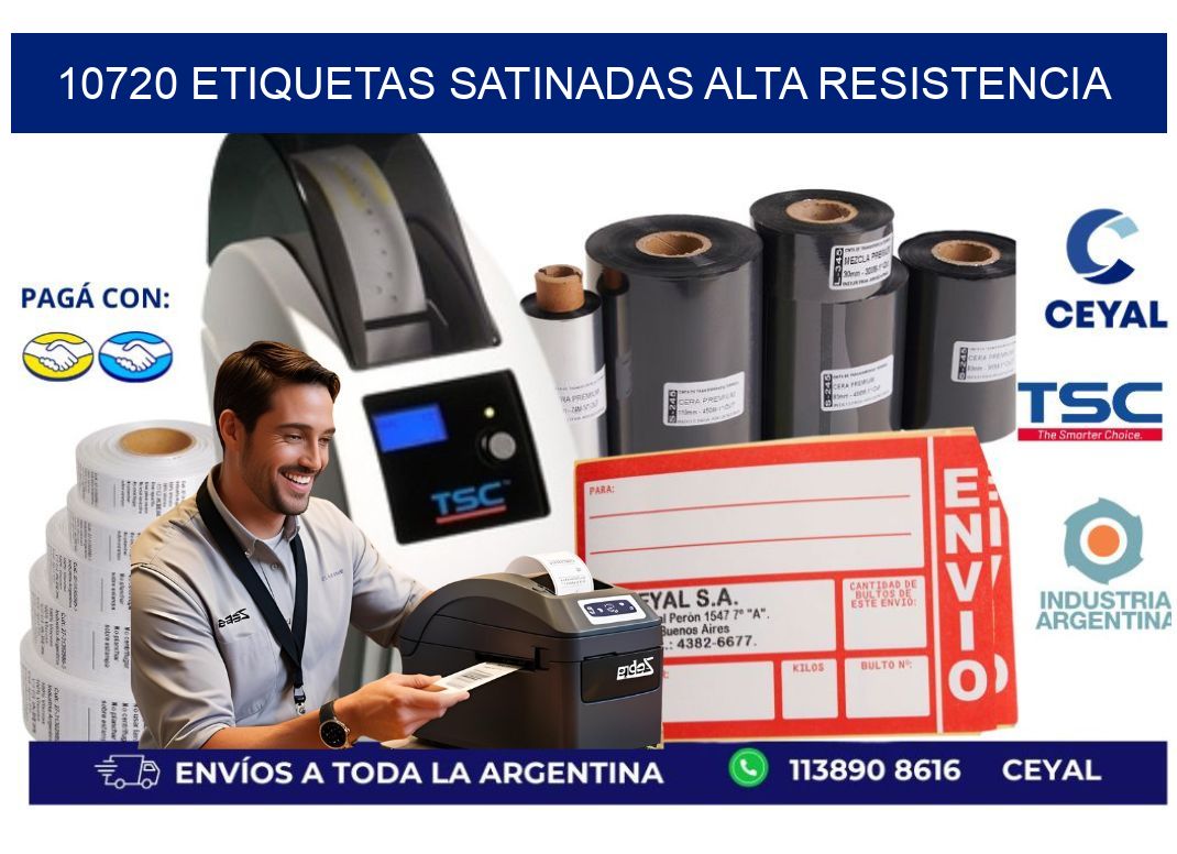 10720 etiquetas satinadas alta resistencia
