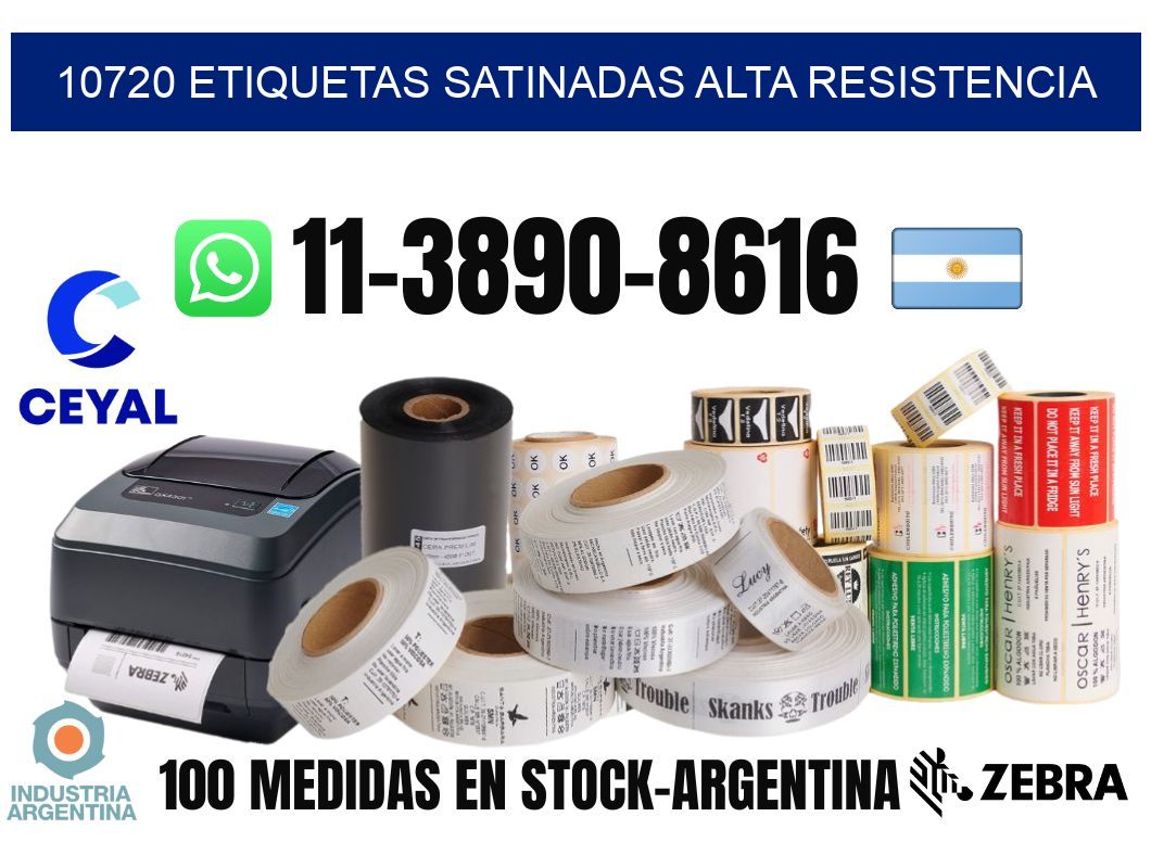 10720 etiquetas satinadas alta resistencia