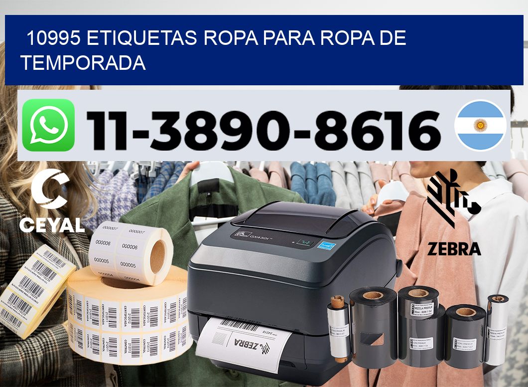 10995 Etiquetas ropa para ropa de temporada
