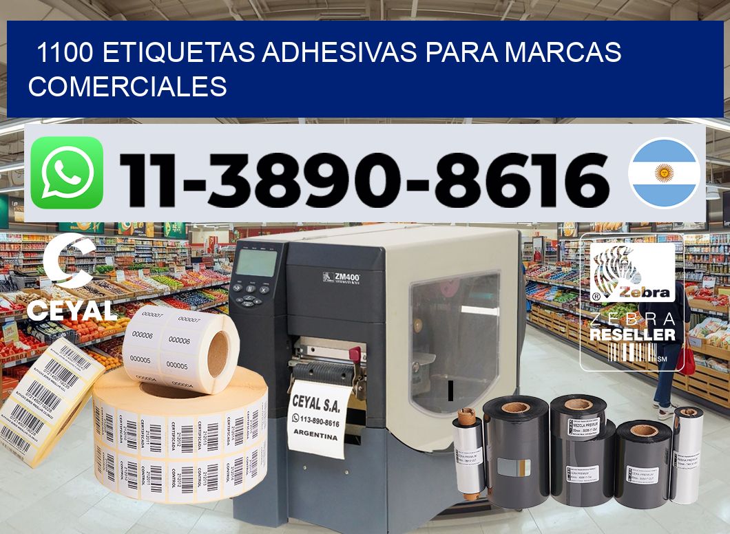1100 Etiquetas adhesivas para marcas comerciales