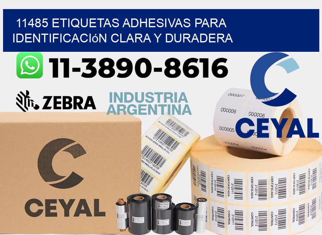 11485 Etiquetas adhesivas para identificación clara y duradera
