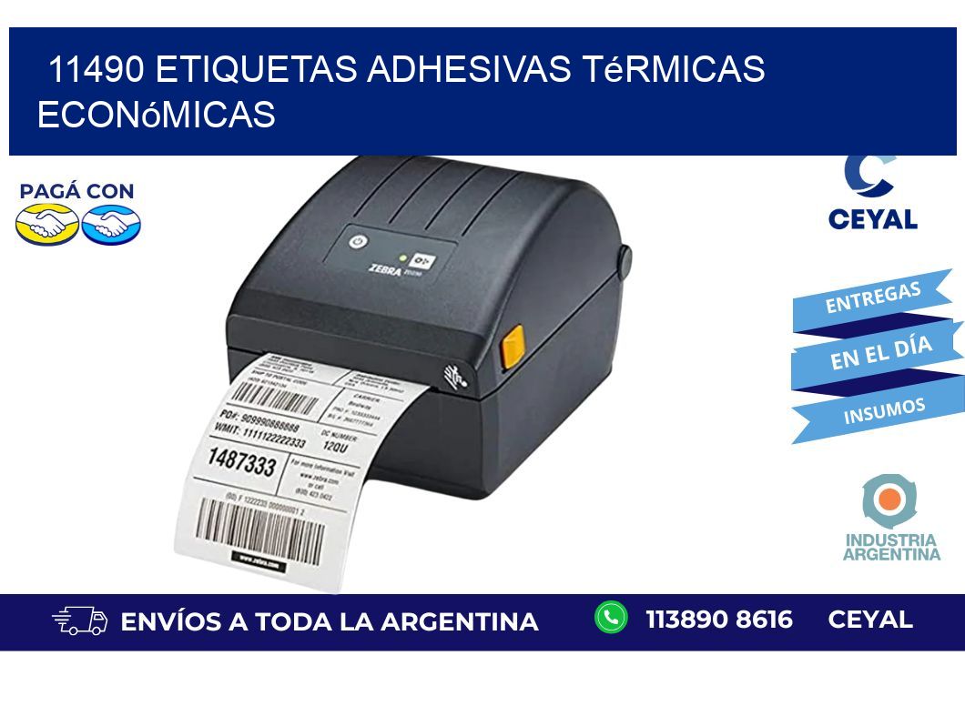 11490 etiquetas adhesivas térmicas económicas