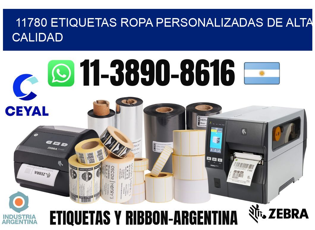 11780 Etiquetas ropa personalizadas de alta calidad