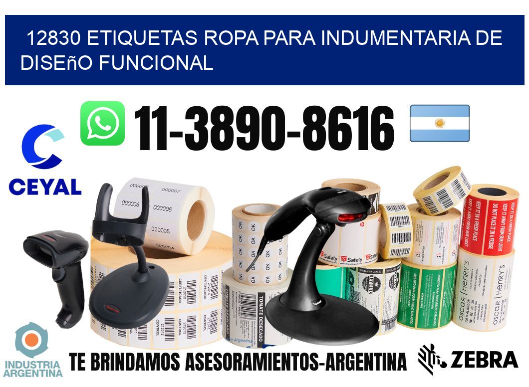 12830 Etiquetas ropa para indumentaria de diseño funcional