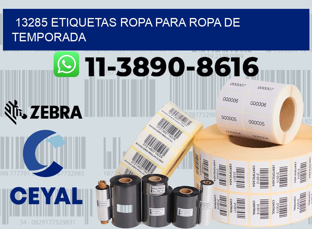 13285 Etiquetas ropa para ropa de temporada