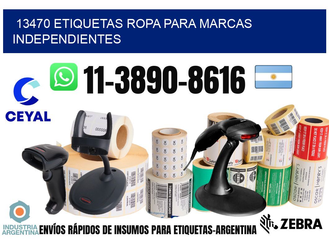 13470 Etiquetas ropa para marcas independientes