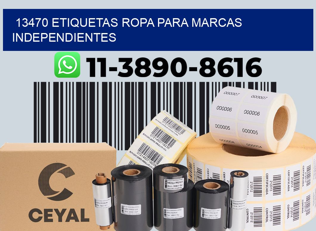 13470 Etiquetas ropa para marcas independientes