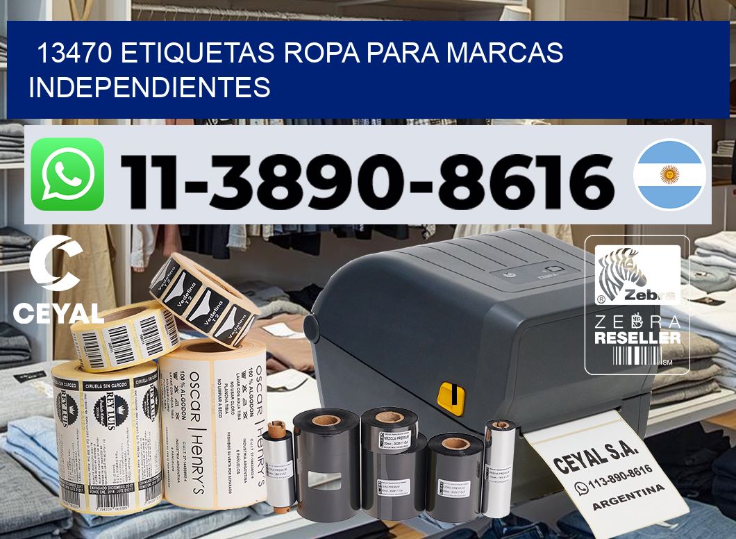 13470 Etiquetas ropa para marcas independientes